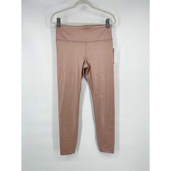 NEW Athleta Elation Shimmer Shine Tight Powervita Pink Mocha Latte Size Medium - Picture 2 of 9